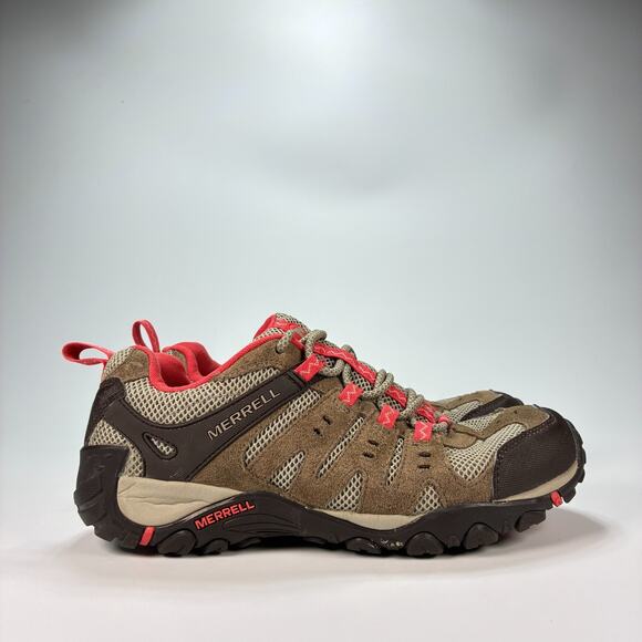 Merrell Accentor Brown Red Mesh Hiking Shoes Walking J276140C Women's Size 8.5 - Picture 1 of 11